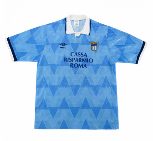 1989-1991 SSC Lazio Retro Home Kit Soccer Jersey